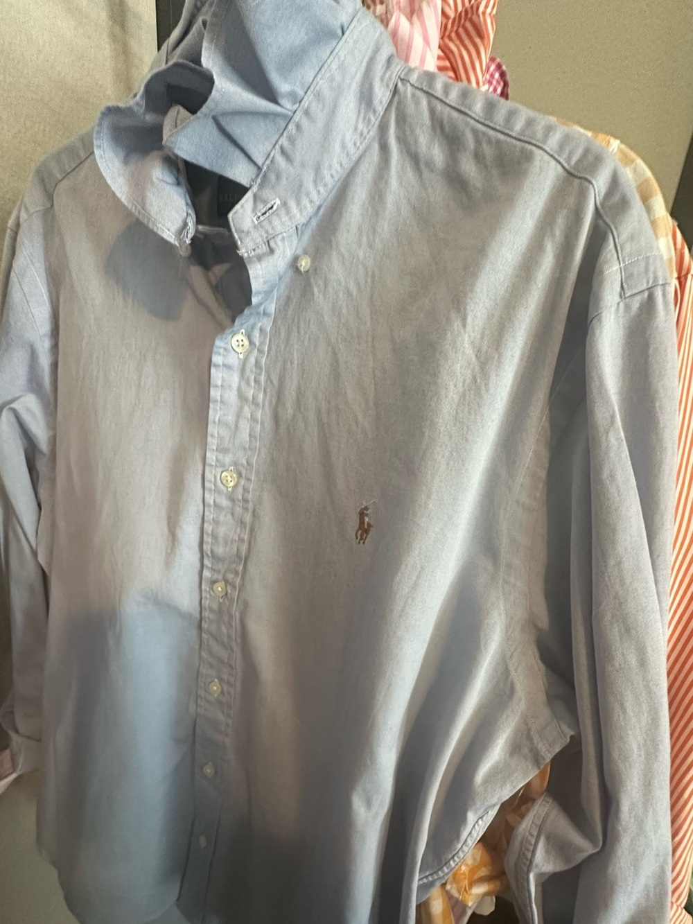 Ralph Lauren Light Blue Oxford Button-Down Shirt with Polo Pony